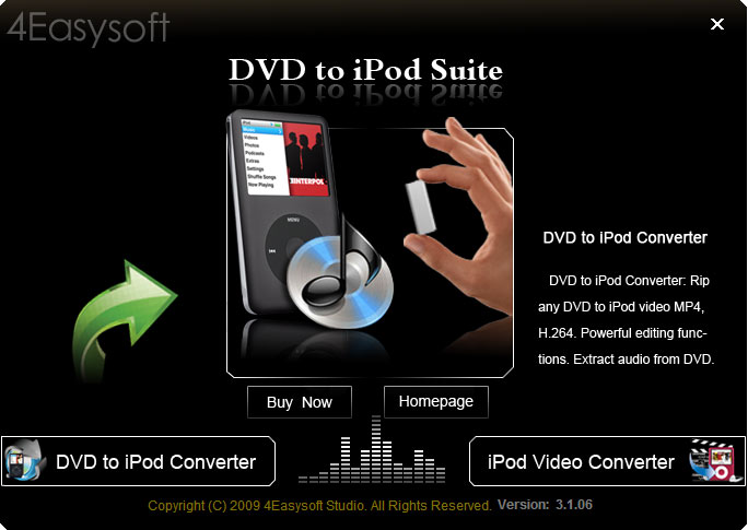 Click to view 4Easysoft DVD to iPod Suite 4.0.38 screenshot